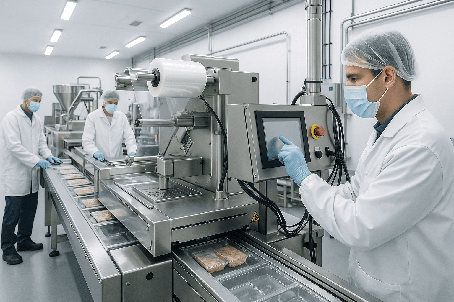 Modern food manufacturing production line